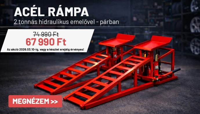 Acél rámpa 2 tonnás hidraulikus emelővel - párban (HO-93WT01K9191)