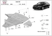 Audi A6, 2004-2011 - Acél Motorvédő lemez, oldalvédelemmel 