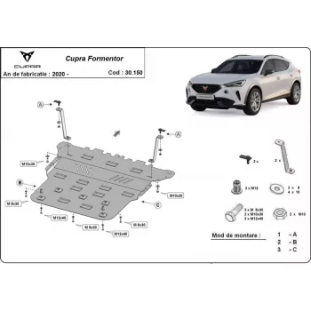   Cupra Formentor, 2020-2024 - Acél Motor, váltó és hűtővédő lemez