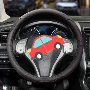 Univerzális, valódi bőr kormányvédő - 36cm - DS01