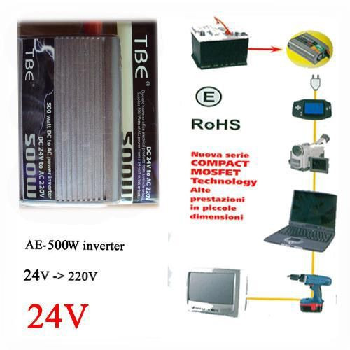 Inverter 500W - AE-24V-220V/500W Inverter