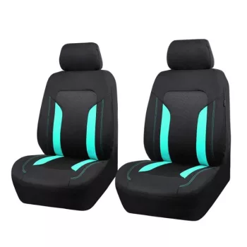   2db-os univerzális első üléshuzat 1+1- légzsákos - tároló zsebbel - türkiz-fekete - AD9341-2FMNT