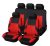 9 részes osztható univerzális üléshuzat szett - légzsákos - piros-fekete - AD9521R