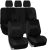 9 részes 2 helyen osztható univerzális üléshuzat szett - légzsákos - fekete-fekete