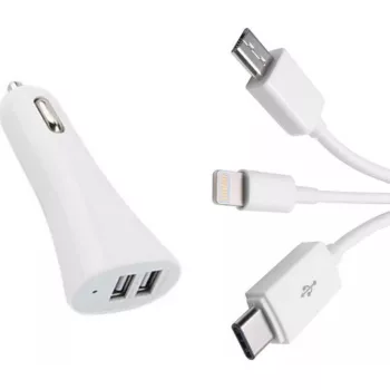 USB töltő MicroUSB/Apple/Type-C - 12V 2.1A