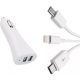USB töltő MicroUSB/Apple/Type-C - 12V 2.1A