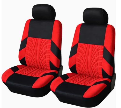 2db-os univerzális első üléshuzat 1+1- légzsákos - piros-fekete - AD9521-2FR