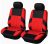2db-os univerzális első üléshuzat 1+1- légzsákos - piros-fekete - AD9521-2FR