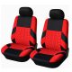 2db-os univerzális első üléshuzat 1+1- légzsákos - piros-fekete - AD9521-2FR