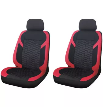   2db-os univerzális első üléshuzat 1+1 - légzsákos - piros-fekete - AD9549RD-2F