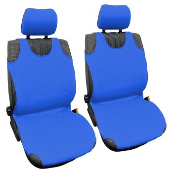   Trikó üléshuzat fejtámla huzatokkal,  vékony anyag, kék - párban