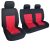 Furgon üléshuzat 1+2-es - fekete-piros