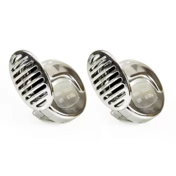 12V-os autós kürt - krómozott - párban