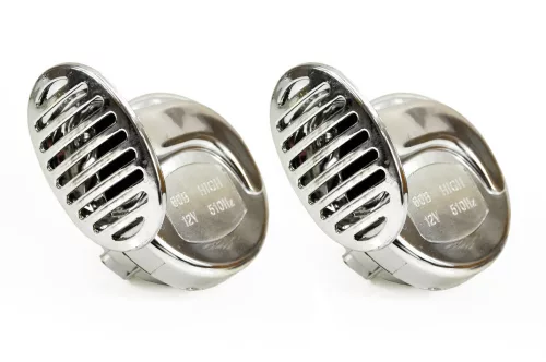 12V-os autós kürt - krómozott - párban