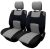 2db-os univerzális szivacsos trikó üléshuzat - szürke-fekete