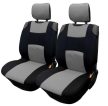2db-os univerzális szivacsos trikó üléshuzat - szürke-fekete