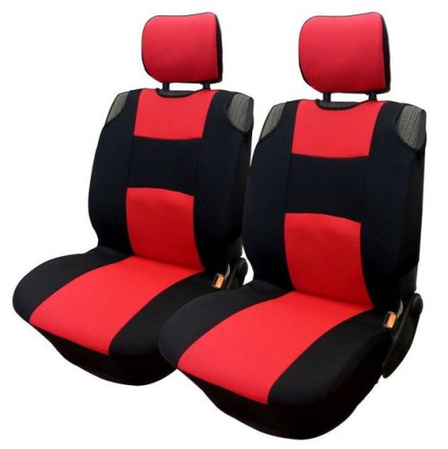 2db-os univerzális szivacsos trikó üléshuzat - piros-fekete