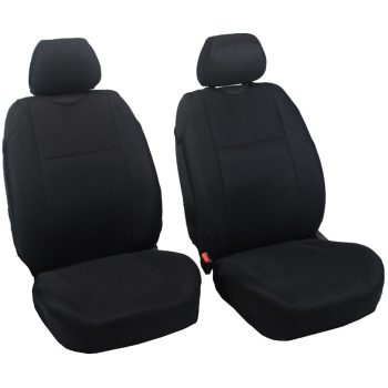   Trikó üléshuzat fejtámla huzatokkal, vastag anyag - fekete - párban - 23087BK