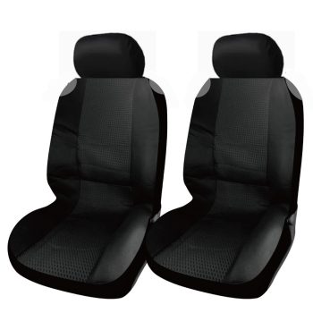 2db-os vastag trikó üléshuzat - fekete mintás