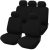 11 részes univerzális pamut üléshuzat szett - légzsákos - 2 helyen osztható - fekete - UL-LA2018 PLUS