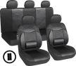 Univerzális 11 részes deréktámaszos üléshuzat szett - fekete - AG28505
