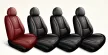 11 részes prémium műbőr üléshuzat szett - légzsákos - osztható - fekete/piros