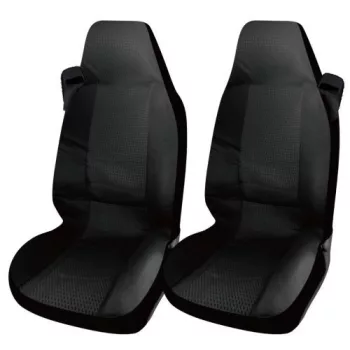   2db-os személy és teherautó üléshuzat - fekete mintás, biztonsági öv kialakítással