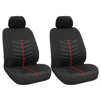   2db-os univerzális üléshuzat szett - légzsákos - fekete/piros mintás 