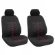 2db-os univerzális üléshuzat szett - légzsákos - fekete/piros mintás 