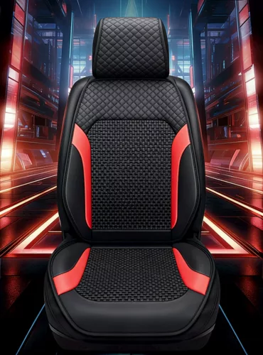 Ice Silk szellőzős ülésvédő - fekete/piros