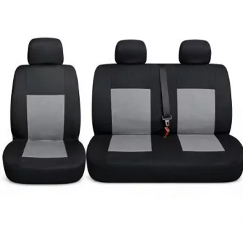   1+2 furgon üléshuzat - vastag, 5mm-es habszivacs - fekete-szürke