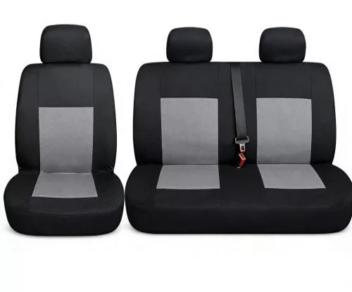 1+2 furgon üléshuzat - vastag, 5mm-es habszivacs - fekete-szürke