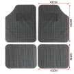 ECO SLIM 4db-os univerzális, vágható gumiszőnyeg szett - fekete