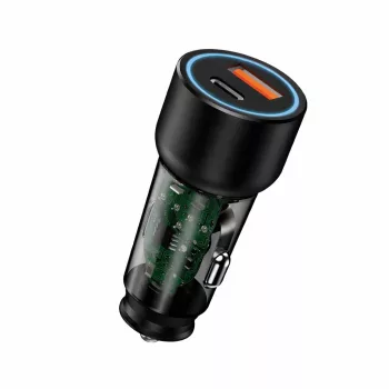 Autós töltő 07A+C - USB/USB-C - Quick Charge 3.0 - 12-24V