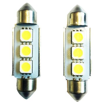 3SMD LED 36mm-es Szofita izzó - SMD-10X36-3SMD - párban