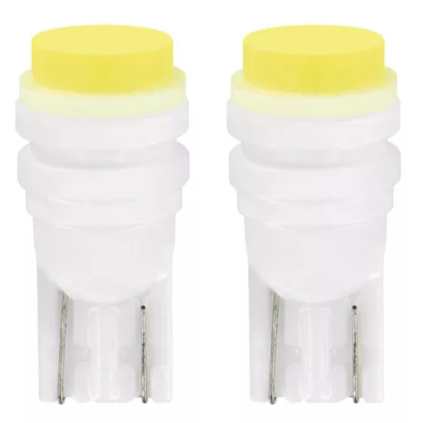 T10 (W5W) fehér színű helyzetjelző COB SMD LED izzó - párban