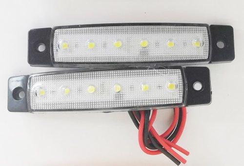 6 LED-es szélességjelző fehér - AE-113505A/R -12-24V - 1db