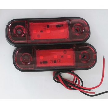 3 LED-es szélességjelző piros - 12-24V - 1db