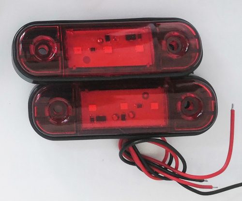 3 LED-es szélességjelző piros - AE-113512B/R -12-24V - 1db
