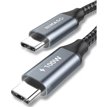 Gyorstöltő adatkábel TYPE-C - 5A 100W - 1m - C2CBK