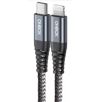   Gyorstöltő adatkábel TYPE-C - Lightning - 5A 100W - 1m - C2CBKAPPLE