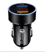 Autós töltő + voltmérő - 2USB - Quick Charge 3.0 - 12-24V