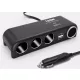 Szivargyújtó elosztó 3-as + 2 USB aljzat + öngyújtó aljzat - 12/24V -max. 120W