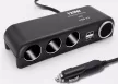 Szivargyújtó elosztó 3-as + 2 USB aljzat + öngyújtó aljzat - 12/24V -max. 120W