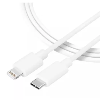 USB-C-Lightning töltő kábel - 100cm, fehér - 3A