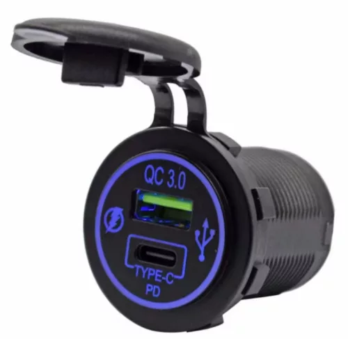 Beépíthető töltő/aljzat - 12/24V