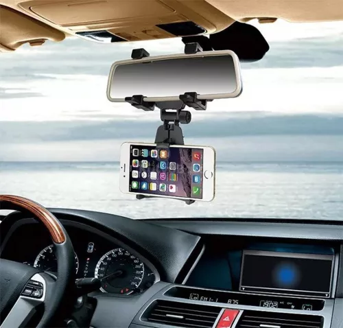 Visszapillantó tükörre rögzíthető mobiltelefon tartó