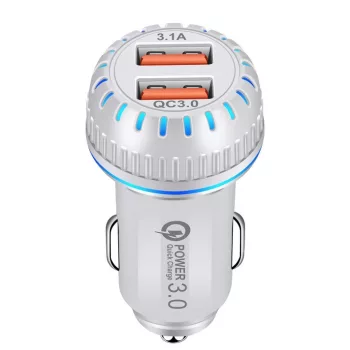 USB gyors töltő 2X - 12/24V - 3.1A