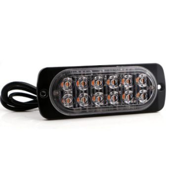 12 LED-es stroboszkóp, sárga - E jeles - 12-24V - W13891-3