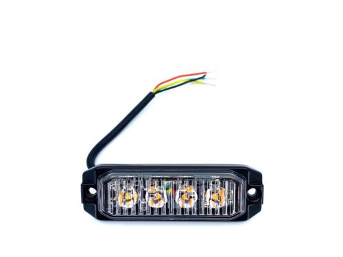 4LED-es stroboszkóp - sárga - 12-24V W13891